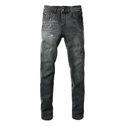 Purple Brand Crystal Diamond Jeans #9123