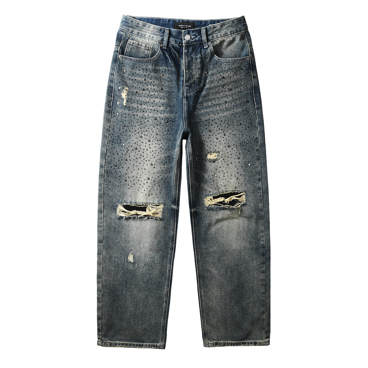 Purple Brand Crystal Diamond Jeans #9131